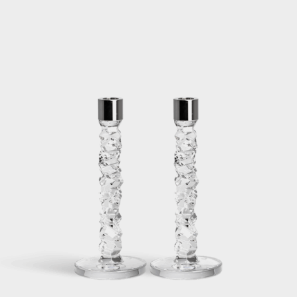 Lunhgqef Carat Candlestick Silver Medium - Set of 2